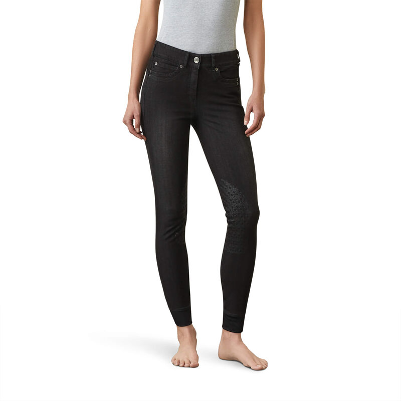 Ariat Hose Damen - Halo B Denim Knee Patch Breech Schwarz ( CHEXI-0249 )